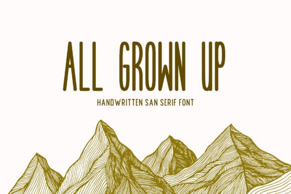 All Grown Up Typeface: Playful Branding Made Simple