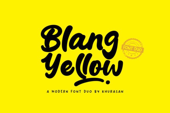 Blang Yellow Duo: A Playful Handwritten Font for Makers