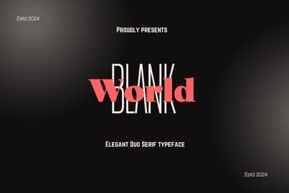 Blank World Font: Elegant Serif for Crafters