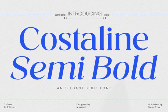 Costaline Semi Bold: A Refined Serif Typeface for Editorial Design