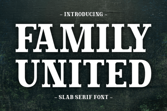Family United: A Bold Slab Serif Typeface