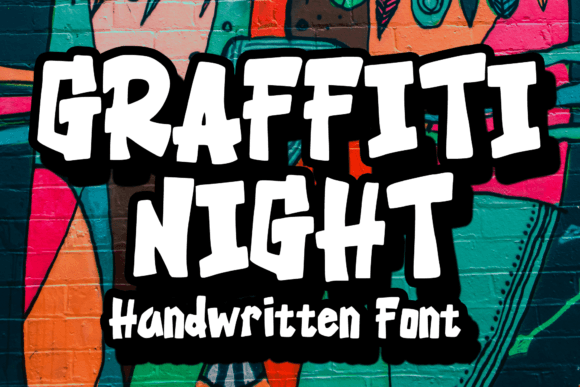 Graffiti Night Font for Bold Craft Designs