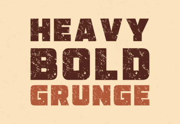 Heavy Bold Grunge Font for Makers