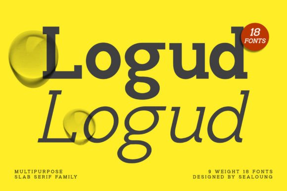 Logud Font: A Serif Typeface for Crafters