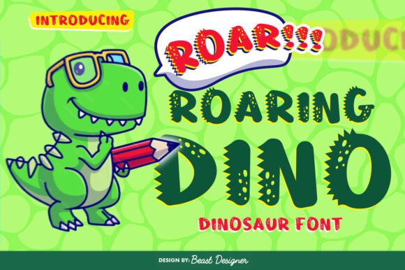 Roaring Dino Font: A Playful Typeface for Makers