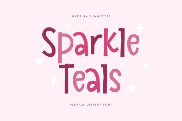 Sparkle Teals: A Whimsical Display Font for Web Design