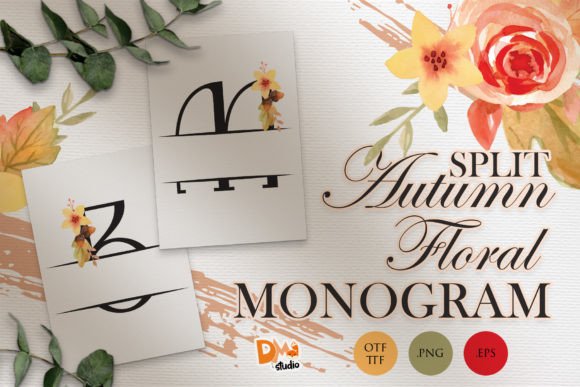 Split Monogram Autumn Floral Typeface Review