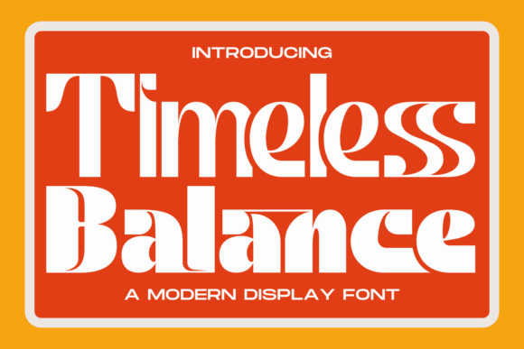 Timeless Balance Font for Crafters